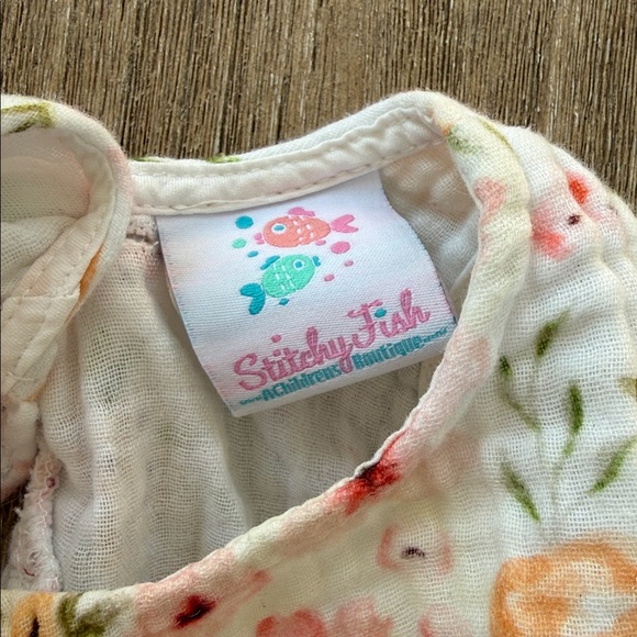 Stitch Fish Floral Baby Set Size 9 Months - Picture 2 of 4